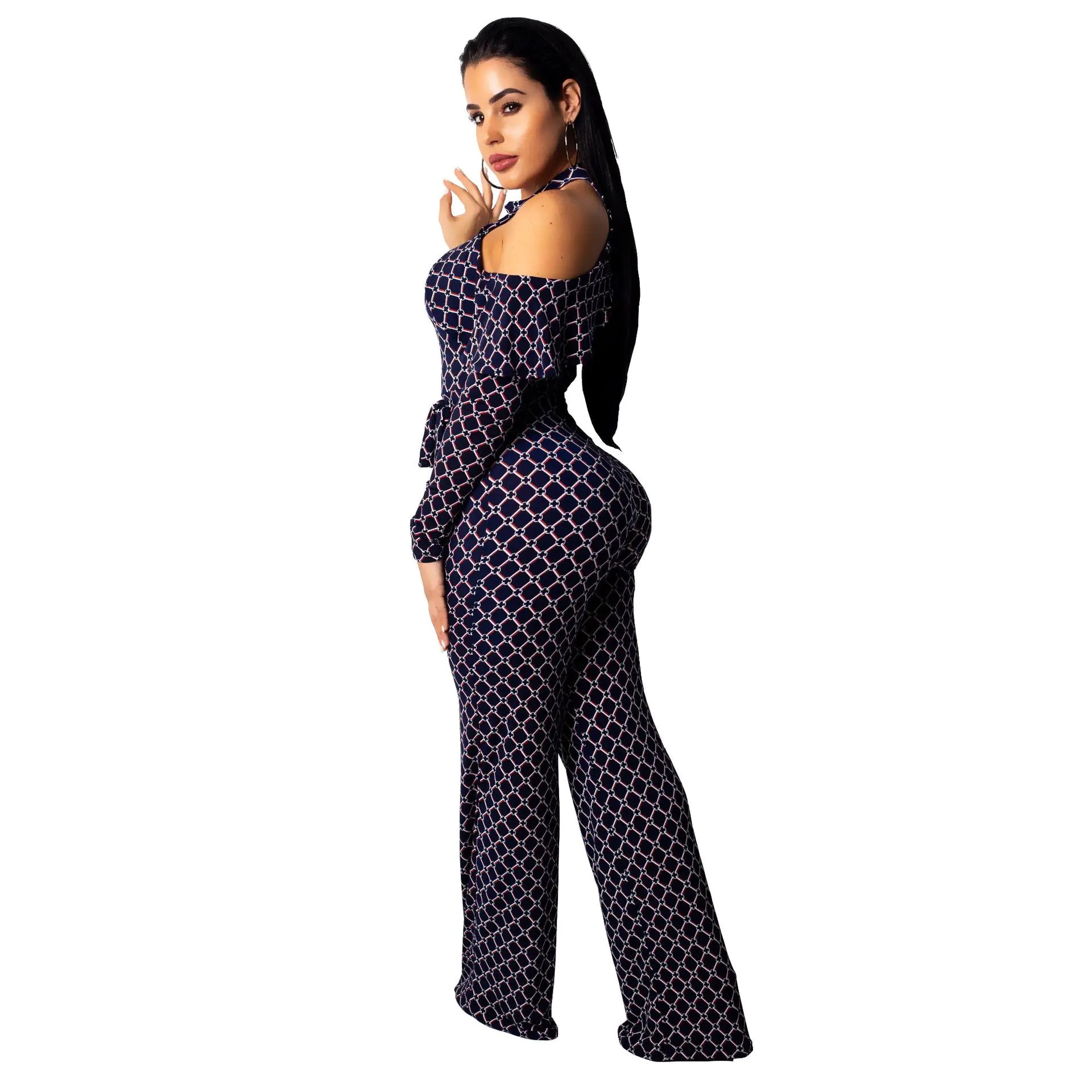 Chic Digital Print Jumpsuit