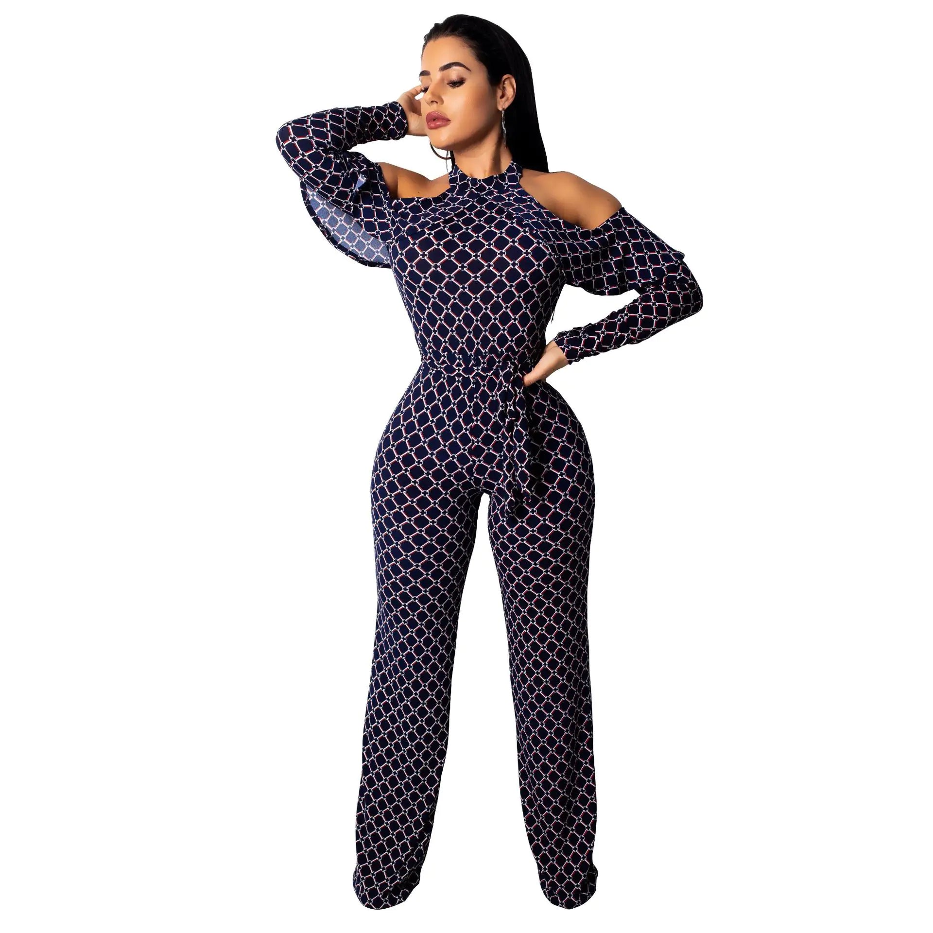 Chic Digital Print Jumpsuit